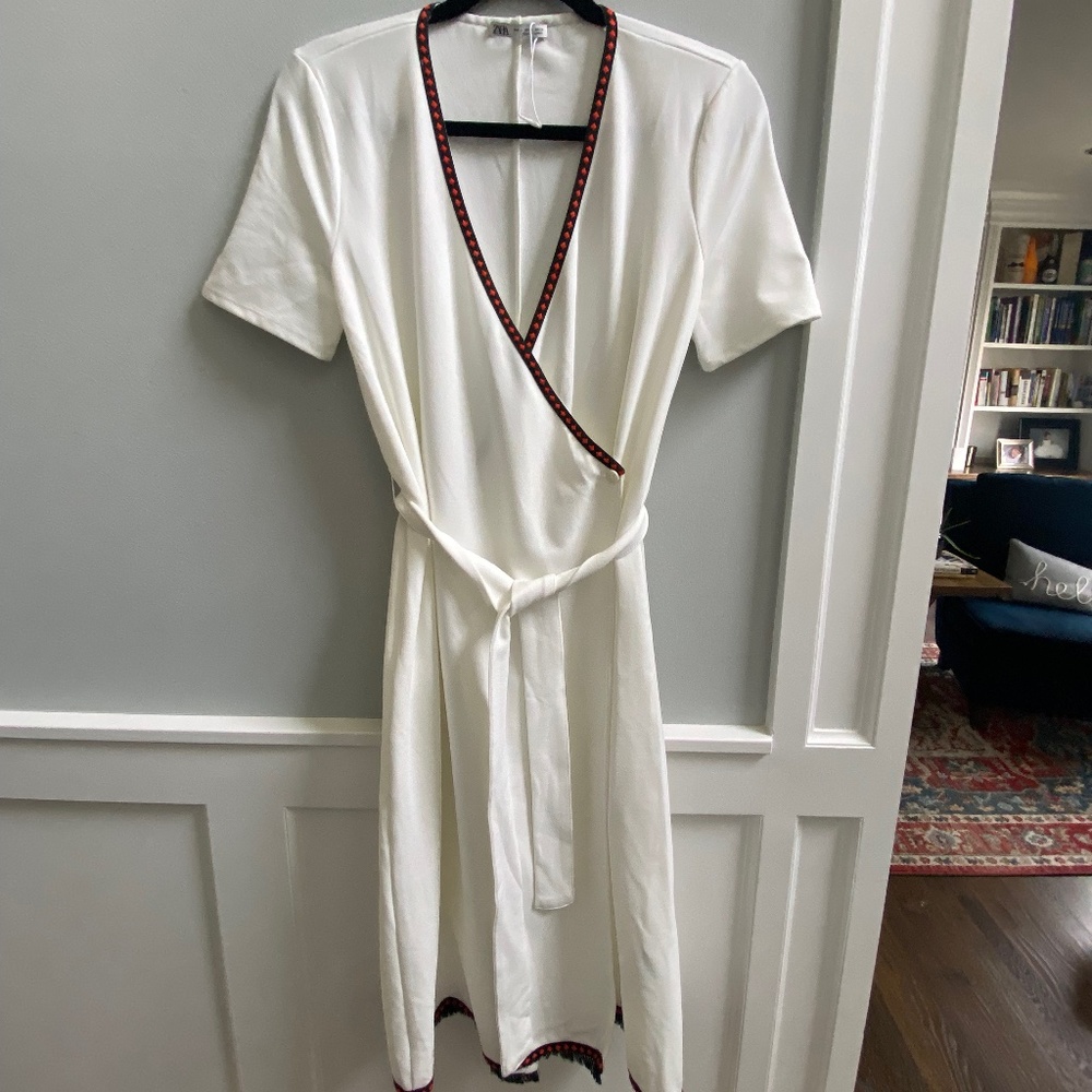 Zara White Mini Dress Size S